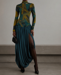 Draped Slit Dress